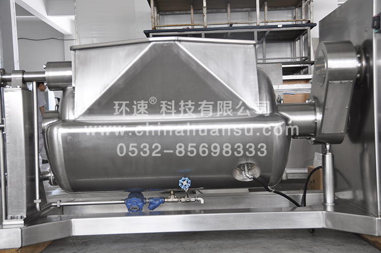 可傾斜式物料攪拌鍋，一鍵觸屏操作